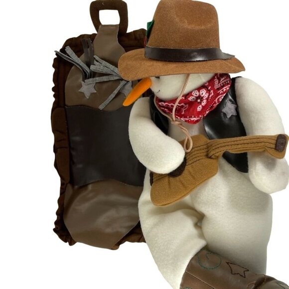 Cowboy Plush with Saddle Weighted to Sit on Mantel Western Decoration u 16 in u - Picture 8 of 16